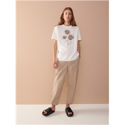 Брюки с кулиской по низу