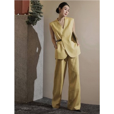 Шикарный льняной костюм 2 цвета