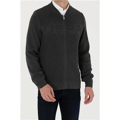 Erkek Antrasit Melanj Triko Hırka