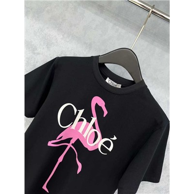 Стильная женская футболка классического кроя  Chlo*e