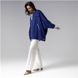 Бомбер из мягкой замши, Стильное вложение (oversize, S-M)