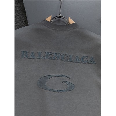 Крутая футболка из плотного хлопка 2 цвета Balenciag*a