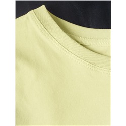 Базовая футболка полуприлегающая из премиального хлопка с эластаном