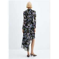Vestido asimétrico flores