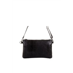 Bandolera de piel Negro