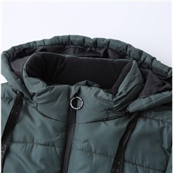 Женское длинное хлопковое пальто со съемным капюшоном