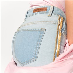 Джинсы прямые с имитацией изнанки, Matera (light blue)