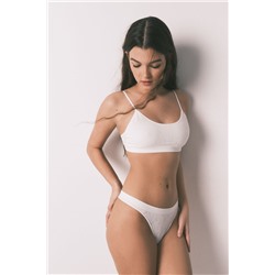 Tanga Seamless blanca floral