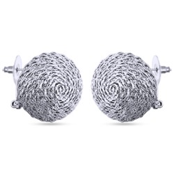 Серьги Релакс (покрытие родий) 3см, Есть комплект