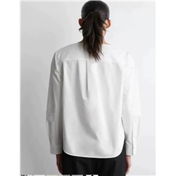 Узкая повседневная белая рубашка