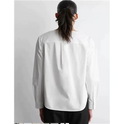 Узкая повседневная белая рубашка