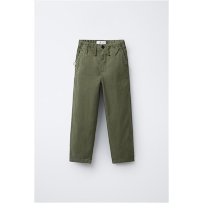 ELASTIC TEXTURED TROUSERS