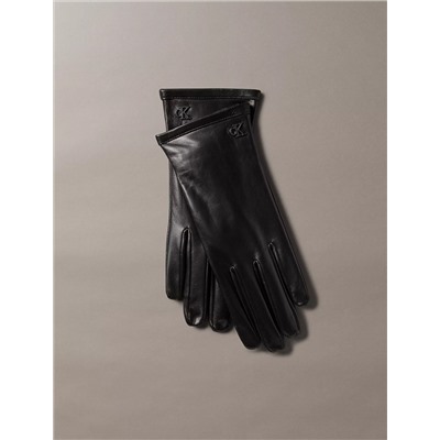 Women's Monogram Leather Gloves 100% кожа
