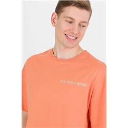 Erkek Kiremit Oversize Bisiklet Yaka Tişört