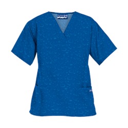 UA Forever Hearts Royal Print Scrub Top