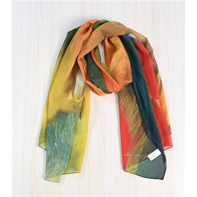 Искусственный шелковый абстрактный шарф