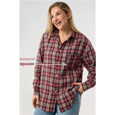 Рубашка женская в клетку