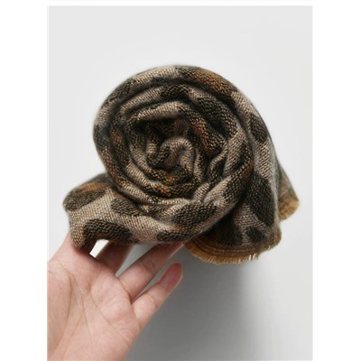 Мягкий стильный женский шарф/палантин с леопардовым принтом  Zar*a 💤