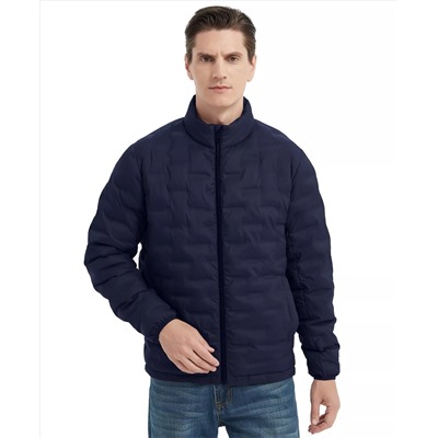 Hawke & Co. Men's Stand Collar Lightweight Warm Cube Jacket