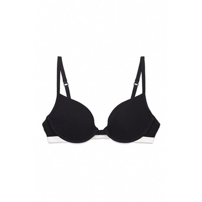 Sujetador push up algodón negro