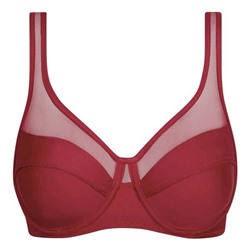 Sujetador de gran capacidad con aros en microfibra Burdeos Dim Generous