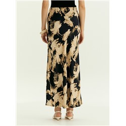 Юбка а-силуэта из вискозы, S1055/carn