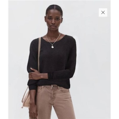 Свитер с круглым вырезом и рукавами реглан в стиле «Ниш». МАНГ*О