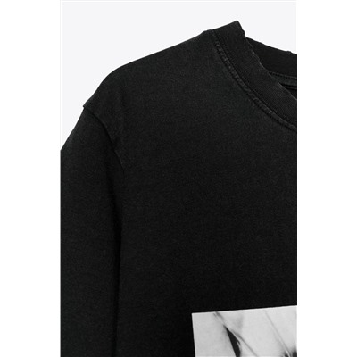 LADY GAGA FADED-EFFECT T-SHIRT