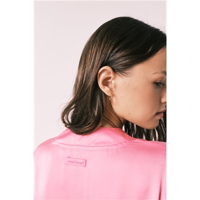 Bata midi satén rosa