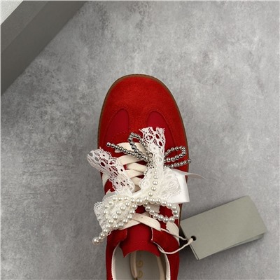 Немецкая спортивная обувь GG-C*C с кружевным и жемчужным бантом