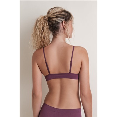 Sujetador seamless triangular burgundy