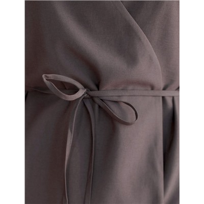 Жилет на запАх с поясом из плотного лиоцелла