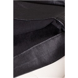 Мини-юбка из эластичного денима с покрытием под кожу