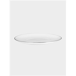 Тарелка десертная, 19 см, фарфор P, белая, с серебристым кантом, White Platinum