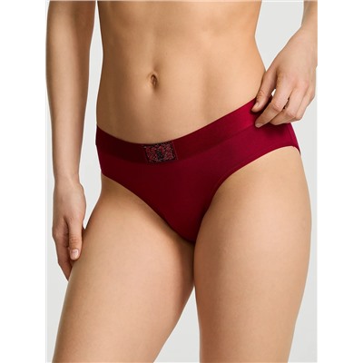 Logo Cotton Heart Shine Patch Hiphugger Panty