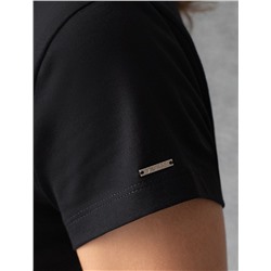 Нарядная футболка с принтом из премиального хлопка с эластаном