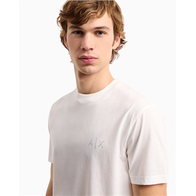 REGULAR FIT T-SHIRT WITH BLURRED LOGO EFFECT