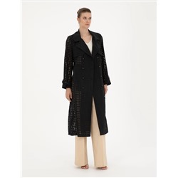 Siyah Regular Fit Trençkot
