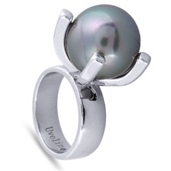 Кольцо (Майорка 16мм серо-голубая; покрытие родий), Есть комплект