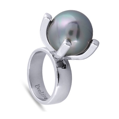 Кольцо (Майорка 16мм серо-голубая; покрытие родий), Есть комплект