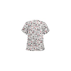 UA Winter Playground Black Scrub Top
