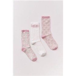 Pack 3 calcetines largos corazones