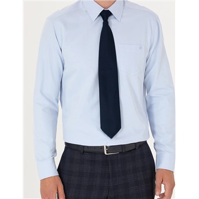 Açık Mavi Regular Fit Uzun Kollu Basic Gömlek