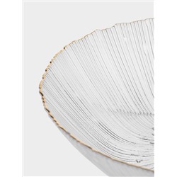 Салатник, 25х7 см, 1,8 л, стекло, с золотистым кантом, Wengen