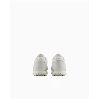 Sneakers with allover logo inserts