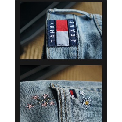 Женские прямые джинсы с вышивкой ТОММИ ХИЛФИГЕ*Р