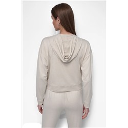 CROPPED SPACE-DYED HOODIE