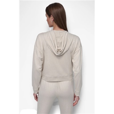 CROPPED SPACE-DYED HOODIE