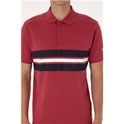Erkek Regular Fit Vişne Polo Yaka Tişört