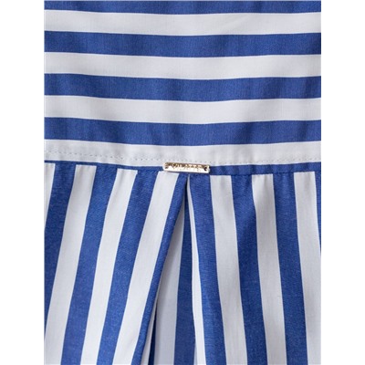 Блузка свободного силуэта с золотистыми пуговицами